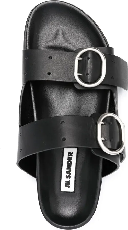 Double-Buckle Leather Sandals - Image 4
