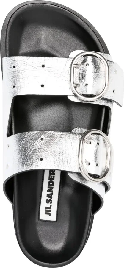 Double-Buckle Leather Sandals - Image 4