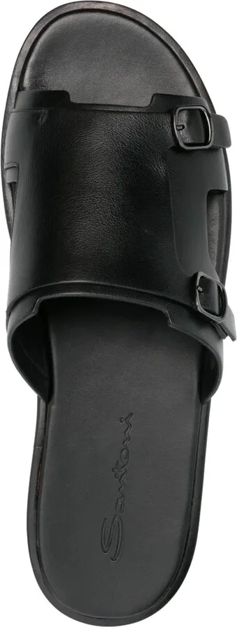 Double-Buckle Leather Sandals - Image 4