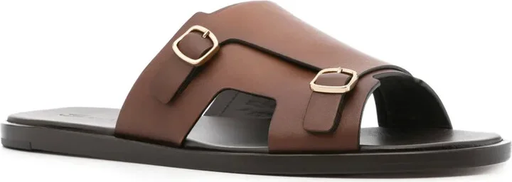 Double-Buckle Leather Sandals - Image 2