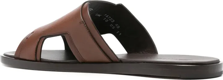Double-Buckle Leather Sandals - Image 3