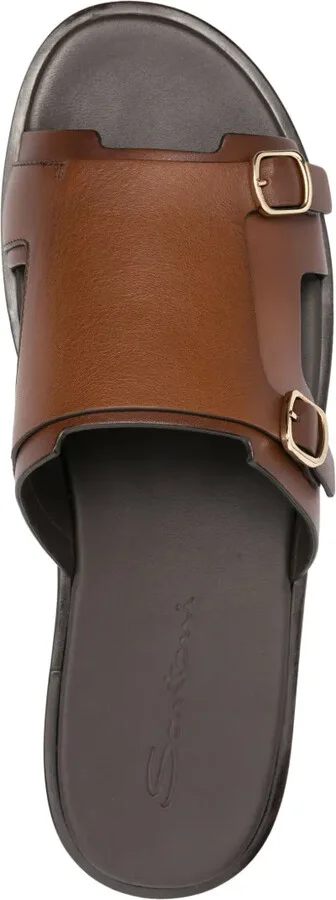 Double-Buckle Leather Sandals - Image 4