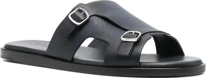 Double-Buckle Leather Sandals - Image 2