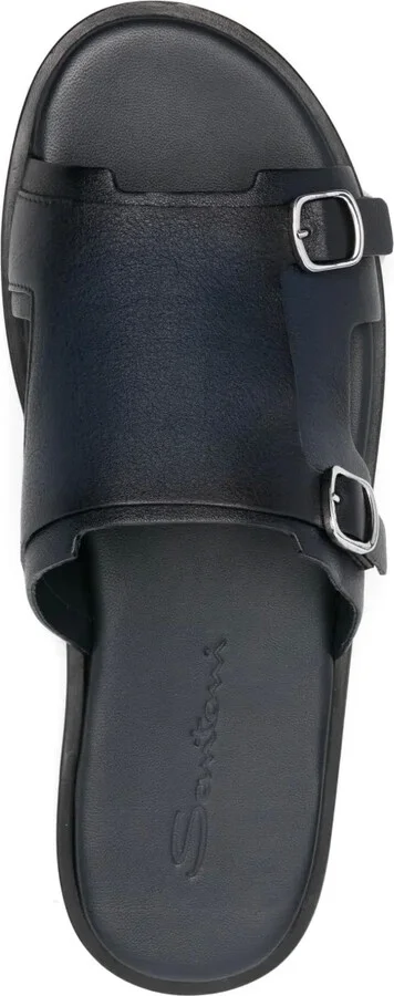 Double-Buckle Leather Sandals - Image 4
