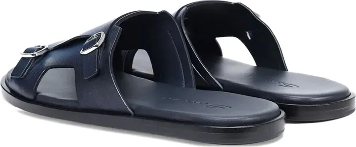 Double-Buckle Leather Sandals - Image 2