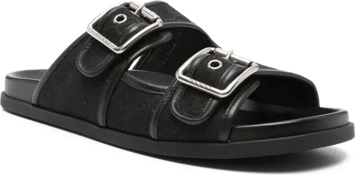 Double-Buckle Leather Sandals - Image 2