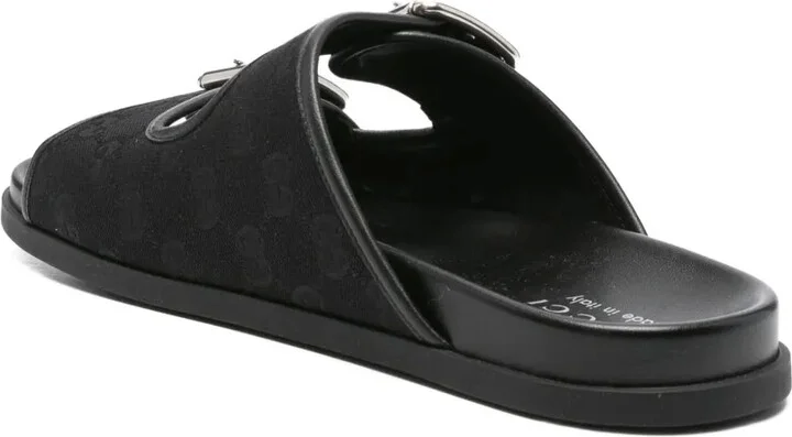 Double-Buckle Leather Sandals - Image 3