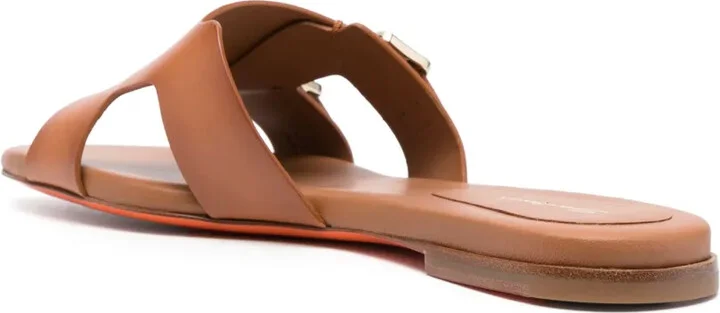 Double-Buckle Leather Sandals - Image 3