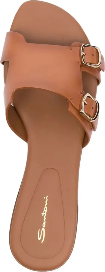 Double-Buckle Leather Sandals - Image 4