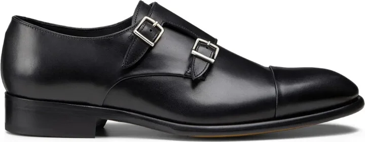 Double-Buckle Leather Shoes