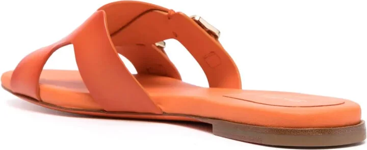 Double-Buckle Leather Slides - Image 3