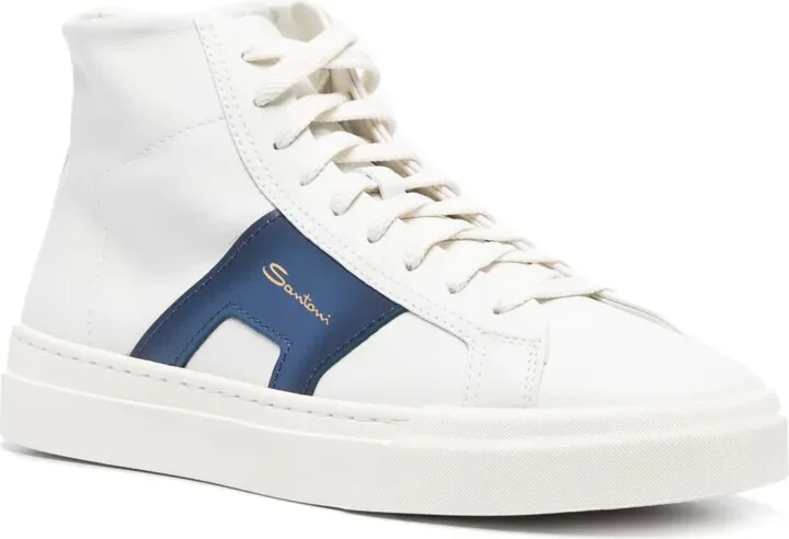 Double-Buckle Leather Sneakers - Image 2