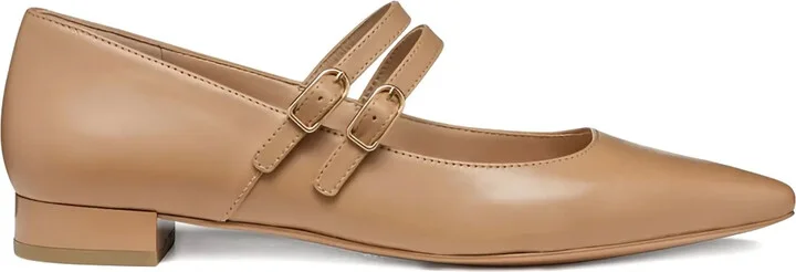 Double-Buckle Pointed-Toe Flats