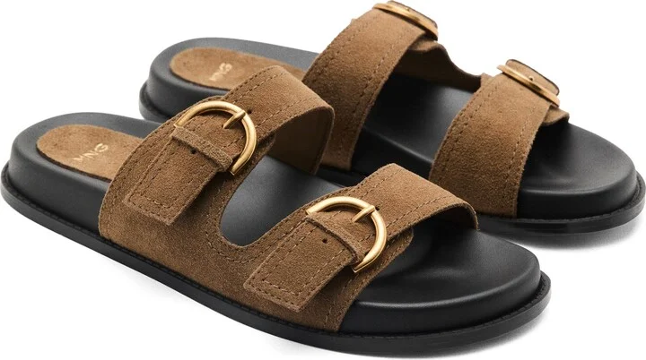 Double-Buckle Slide Sandal