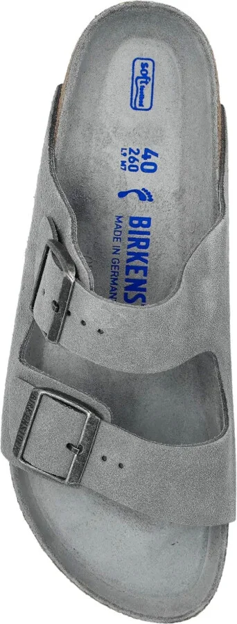 Double-Buckle Suede Flat Sandals - Image 3