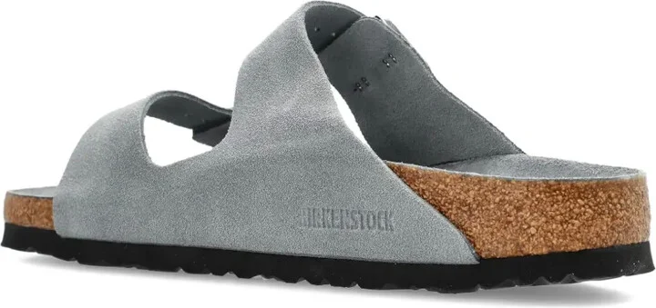 Double-Buckle Suede Flat Sandals - Image 4