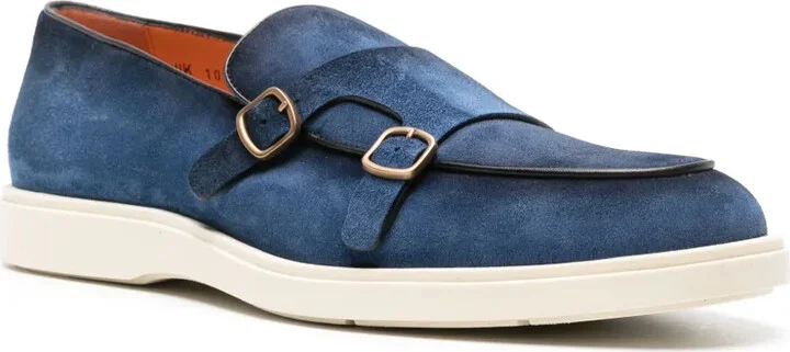Double-Buckle Suede Loafers - Image 2
