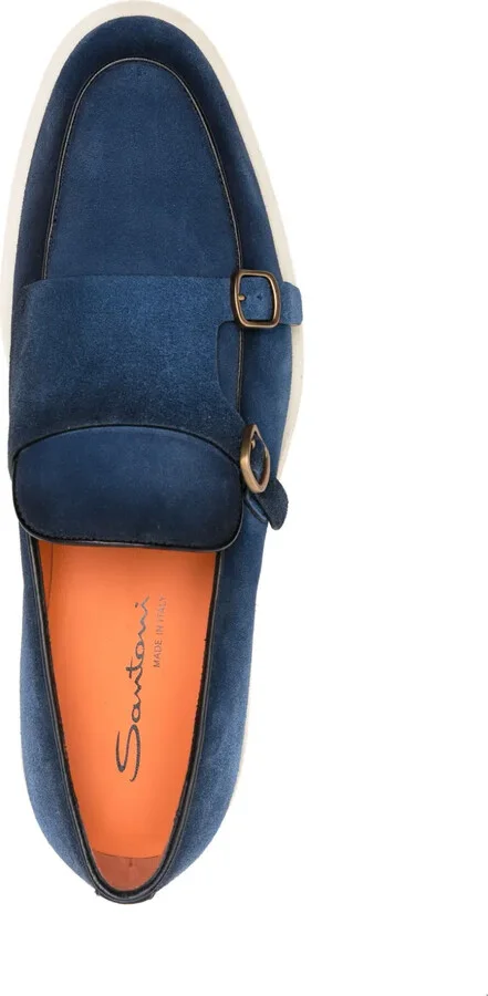 Double-Buckle Suede Loafers - Image 4