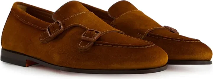 Double-Buckle Suede Loafers - Image 2