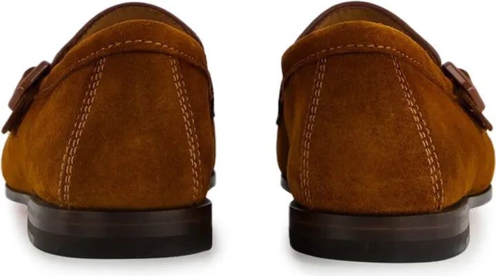 Double-Buckle Suede Loafers - Image 3