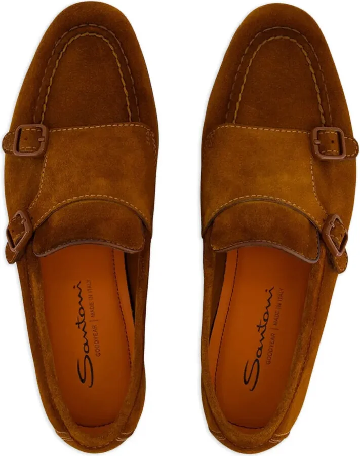 Double-Buckle Suede Loafers - Image 4