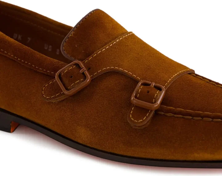 Double-Buckle Suede Loafers - Image 5