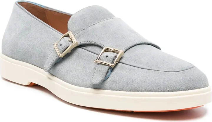 Double-Buckle Suede Loafers - Image 2