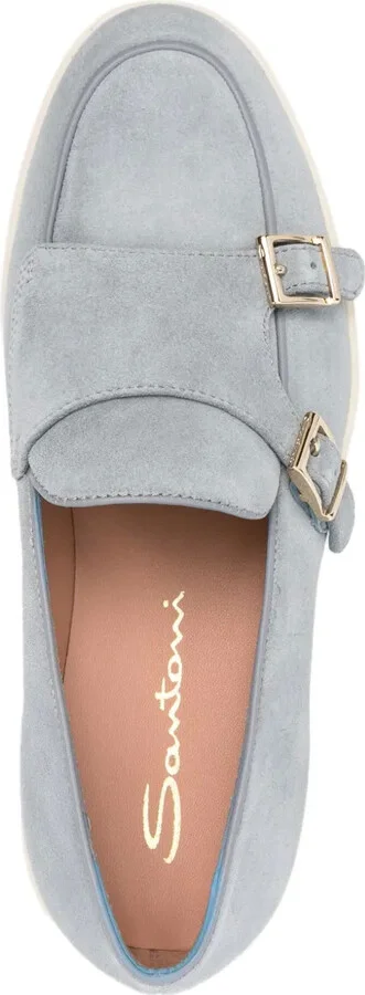 Double-Buckle Suede Loafers - Image 4