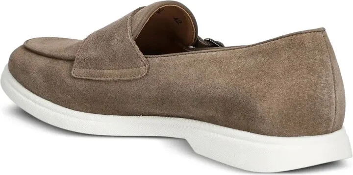 Double-Buckle Suede Loafers - Image 2
