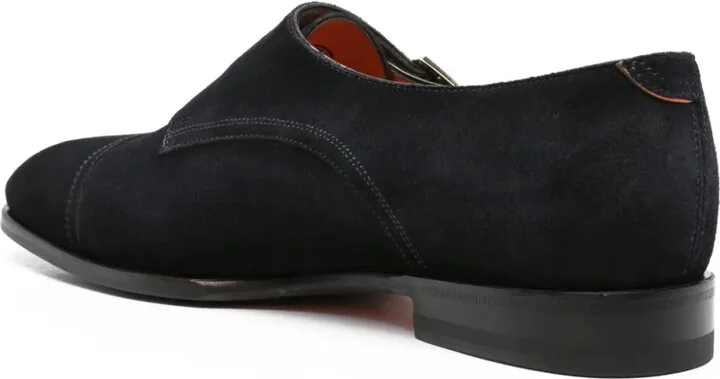 Double-Buckle Suede Monk Shoes - Image 3