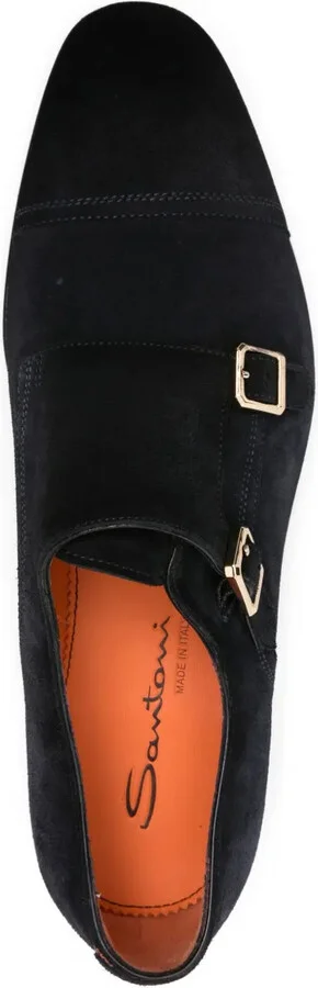 Double-Buckle Suede Monk Shoes - Image 4