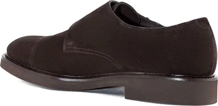 Double-Buckle Suede Monk Shoes - Image 3