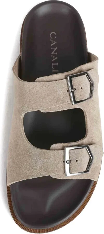 Double-Buckle Suede Sandals - Image 3