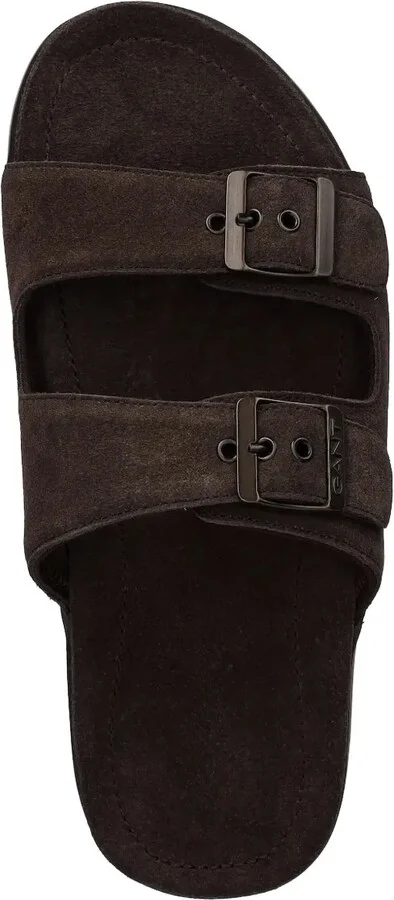 Double-Buckle Suede Sandals - Image 3