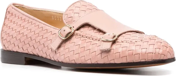 Double-Buckle Woven Loafers - Image 2