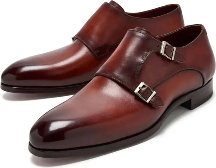 Double-Buckled Leather Monk Shoes - Image 2