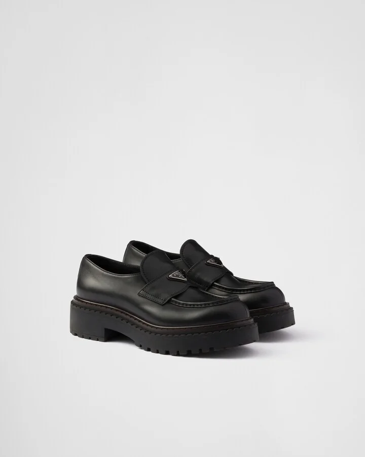 Double Chocolate leather loafers