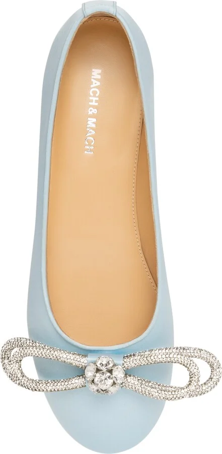 Double Crystal Bow Ballerina Flat - Image 4