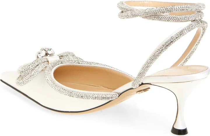 Double Crystal Bow Slingback Pump - Image 2