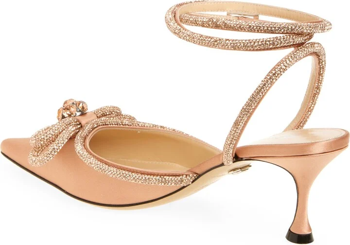 Double Crystal Bow Slingback Pump - Image 8