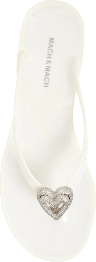 Double Crystal Heart Flip Flop - Image 5