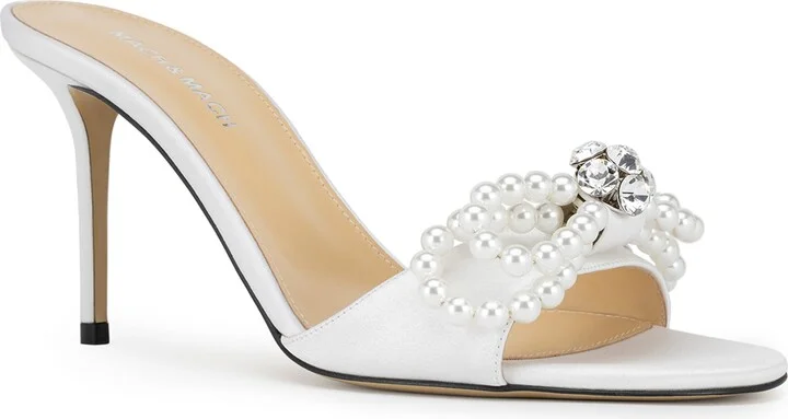 Double Faux Pearl Bow Sandal