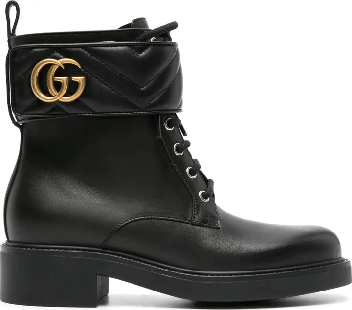 Double G-plaque combat boots