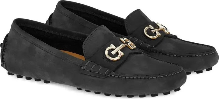 Double Gancini suede loafers - Image 2
