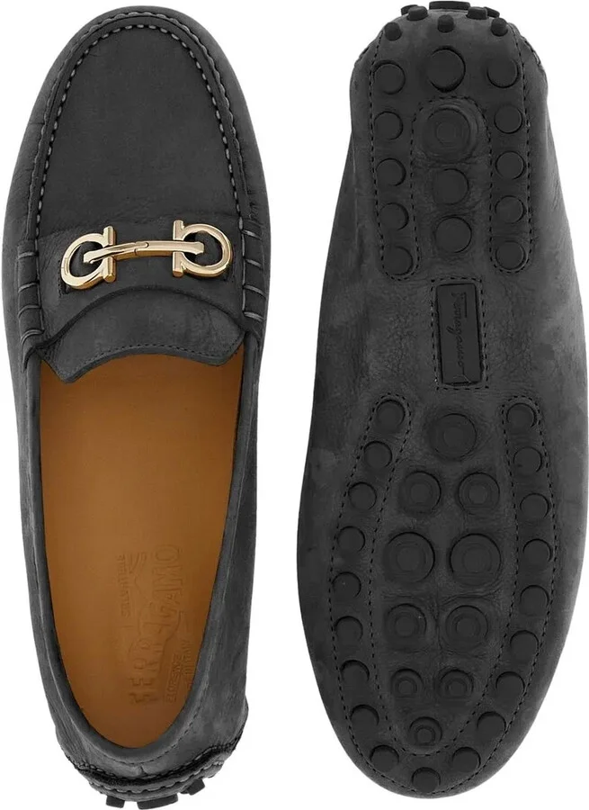 Double Gancini suede loafers - Image 5