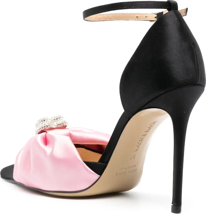 Double Heart 110mm satin pumps - Image 3