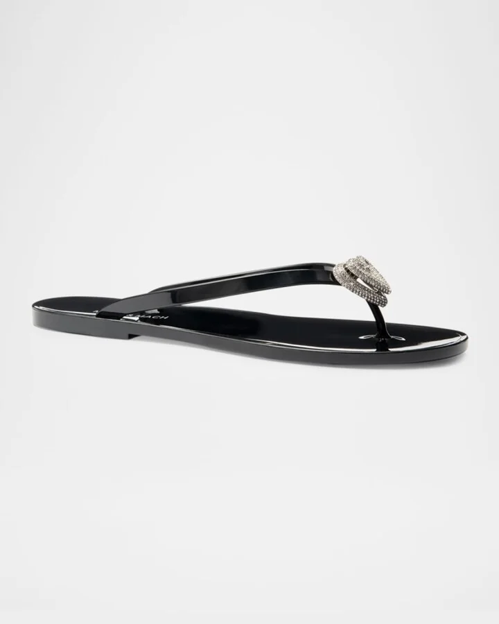 Double Heart Rubber Thong Sandals - Image 4