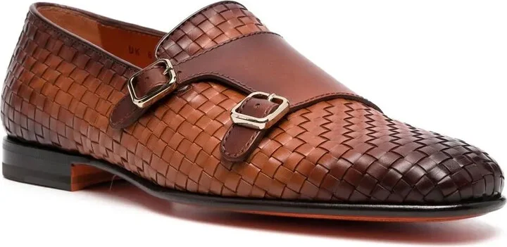 Double-Monk Strap Woven Shoes - Image 2