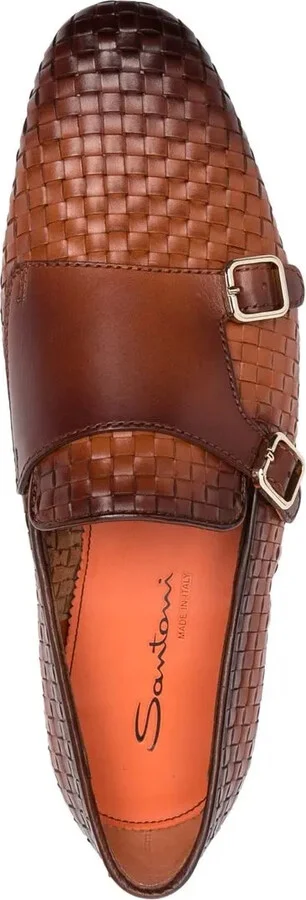 Double-Monk Strap Woven Shoes - Image 4