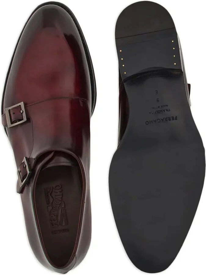 Double-monkstrap leather monk shoes - Image 5